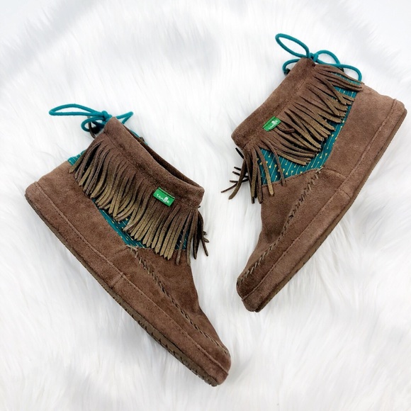 Sanuk Shoes - Sanuk Suede Fringe Moccasins
